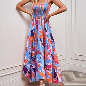 kinstell women's tropical floral maxi dress (size medium - NWT)